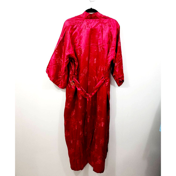 Golden Dragon Hand Embroidered Pure Silk Robe Deadstock NWT Vintage Kimono XL - Picture 9 of 12